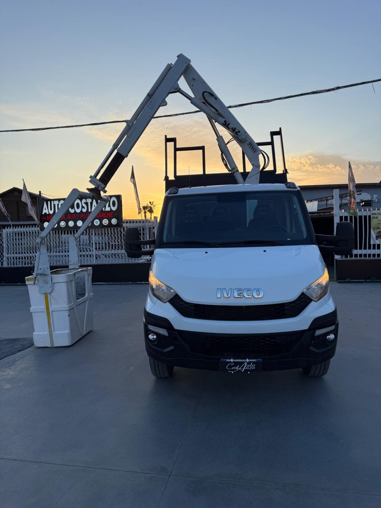 IVECO DAILY 70C17 GRU + CESTELLO RIBALTABILE