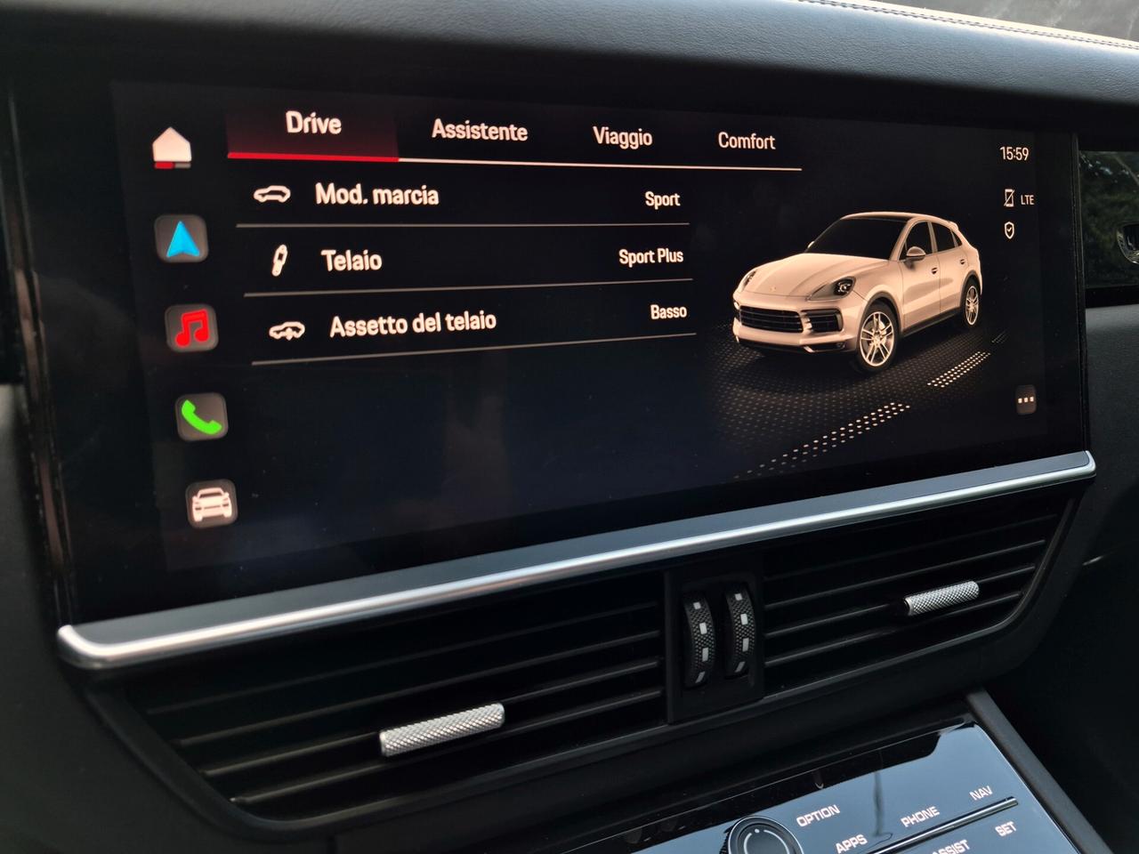 Porsche Cayenne COUPE' 3.0 E-HYBRID TIPTRONIC 462CV 5PORTE C.21 PINZE VERDI SOSP.ADATTIVE SED.ELETTRICI VENTILATI 18 VIE BOSE SCARICHI SPORT