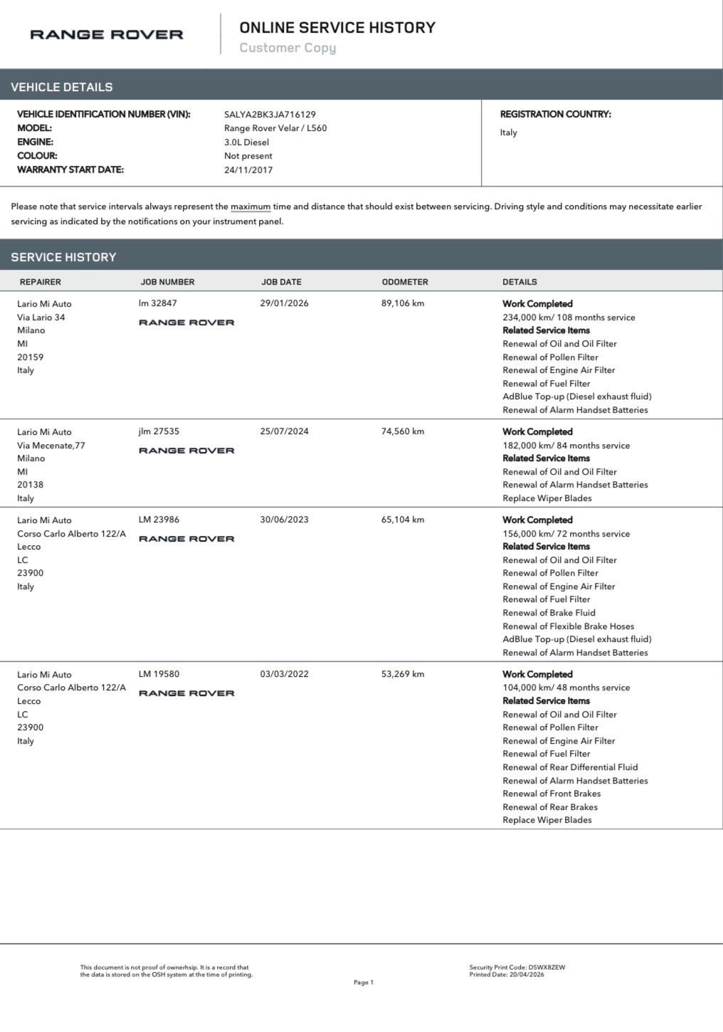 Land Rover Range Rover Velar 3.0 V6 sd6 R-Dynamic S 300cv auto