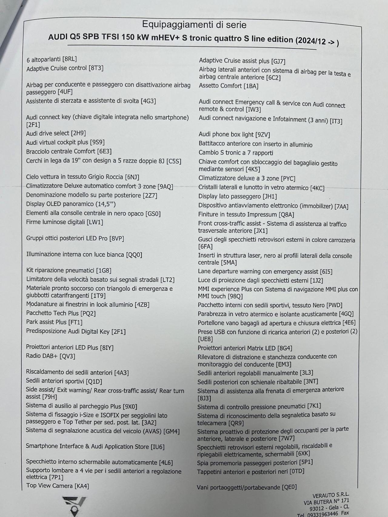 Audi Q5 SPB TFSI 150 kW mHEV+ S tronic quattro S line possibilità noleggio no scoring