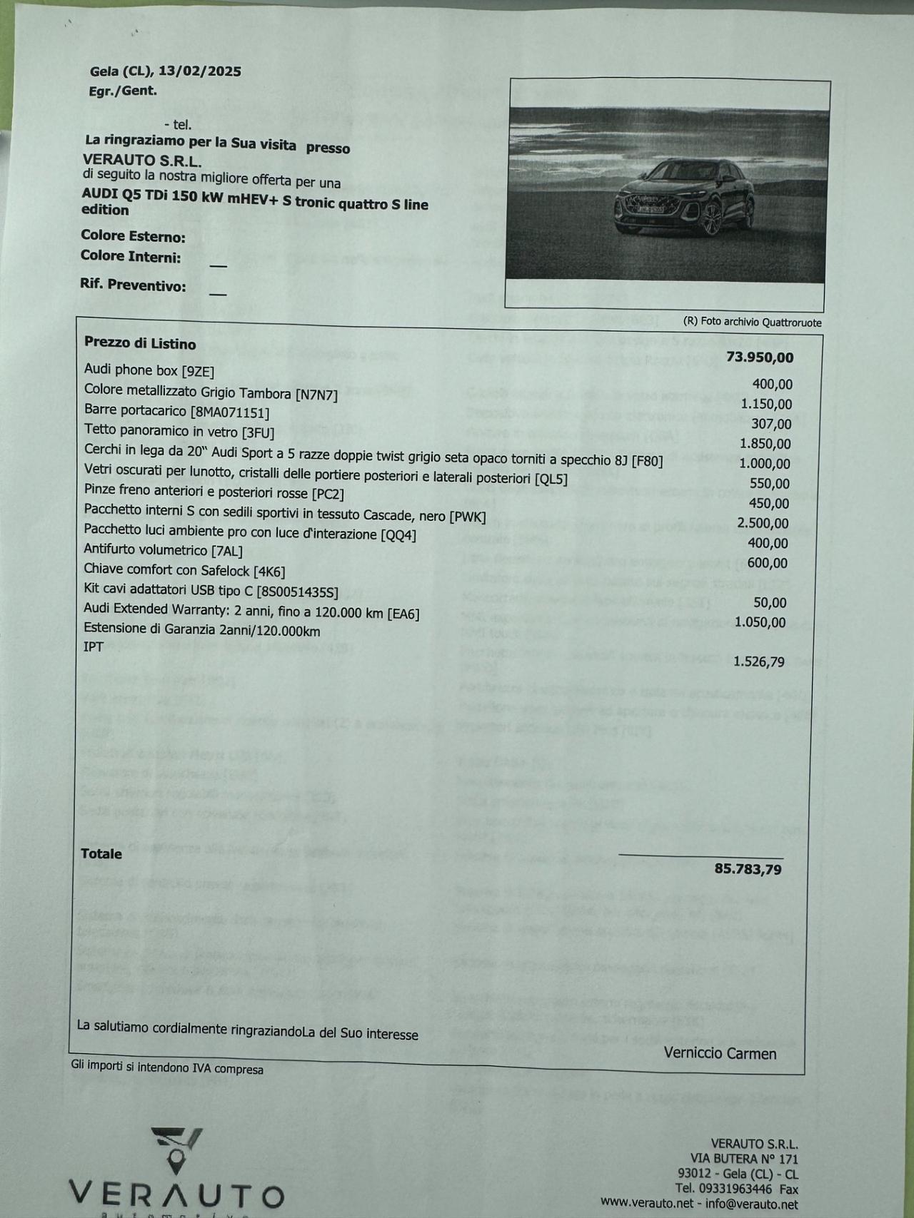 Audi Q5 Sline quattro offerta T-Stock prezzo imperdibile