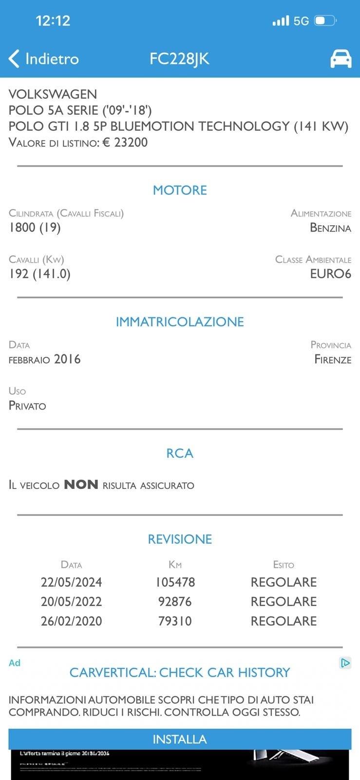 Volkswagen Polo GTI 1.8 5p. BlueMotion Technology