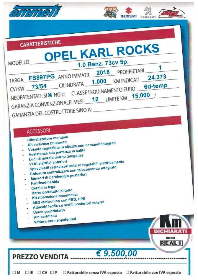 Opel Karl Rocks 1.0 73cv 5p.