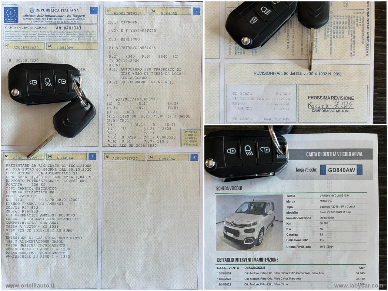Berlingo BlueHDi 100 S&S Combi N1 M Live