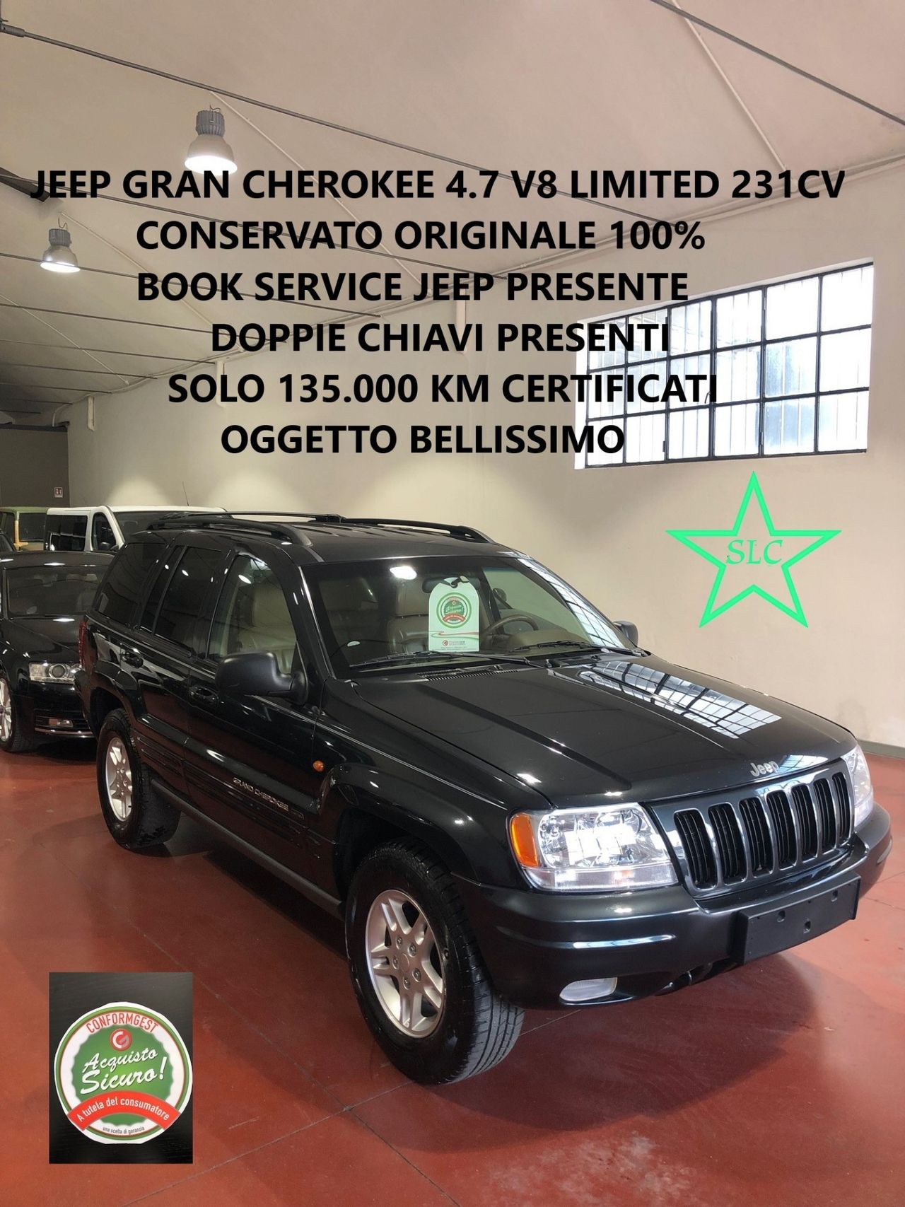 Jeep Grand Cherokee JEEP GRAN CHEROKEE 4.7 V8 LIMITED 231CV--CONSERVATO ORIGINALE 100%--BELLISSIMO