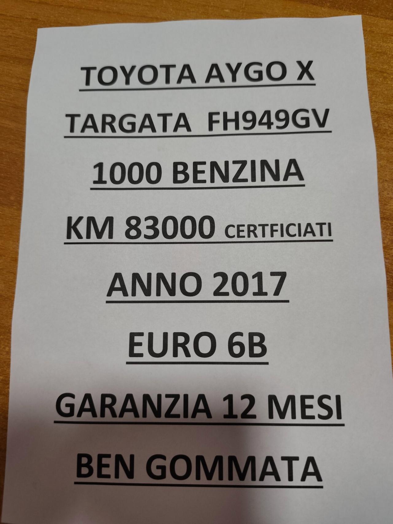 Toyota Aygo 1.0 BENZINA KM 83000 x-play