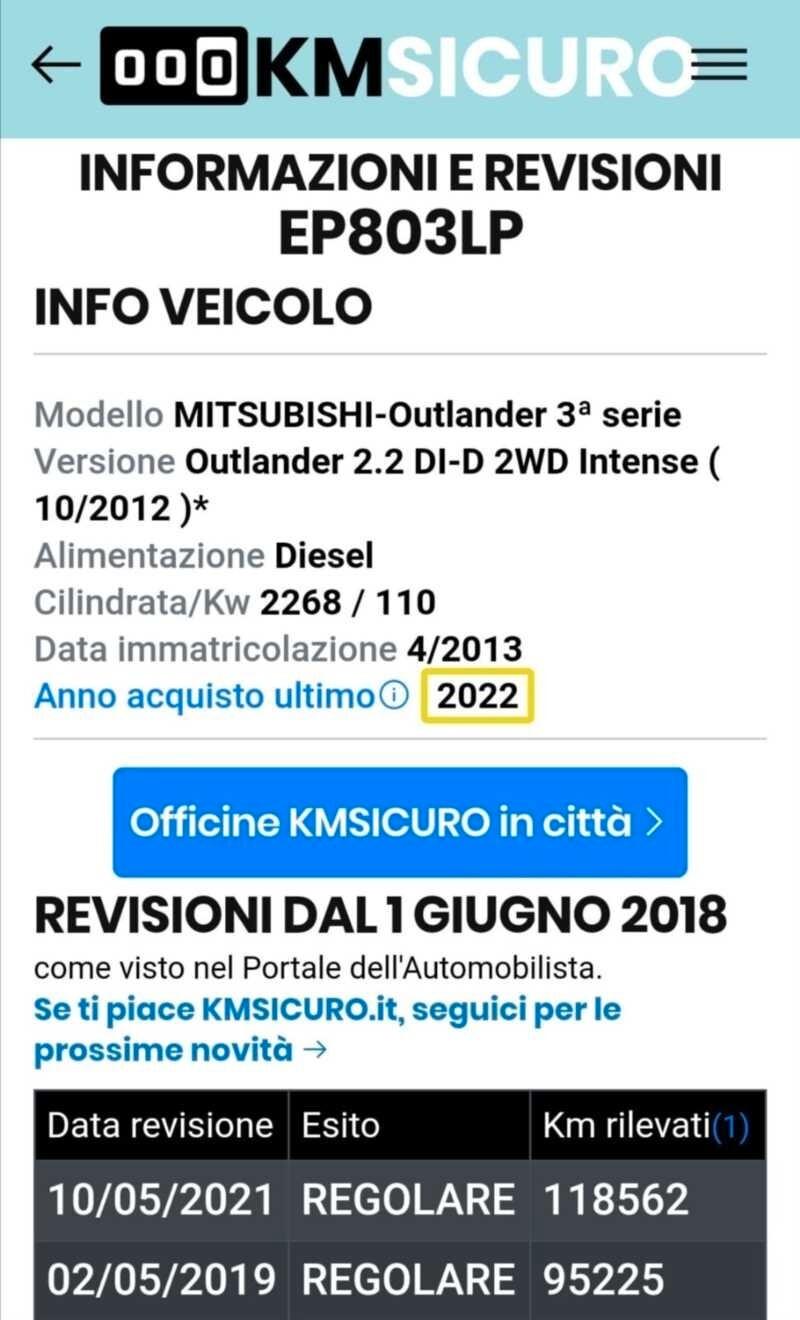 Mitsubishi Outlander - PARI AL NUOVO - GARANTITA 12 MESI CASCO -