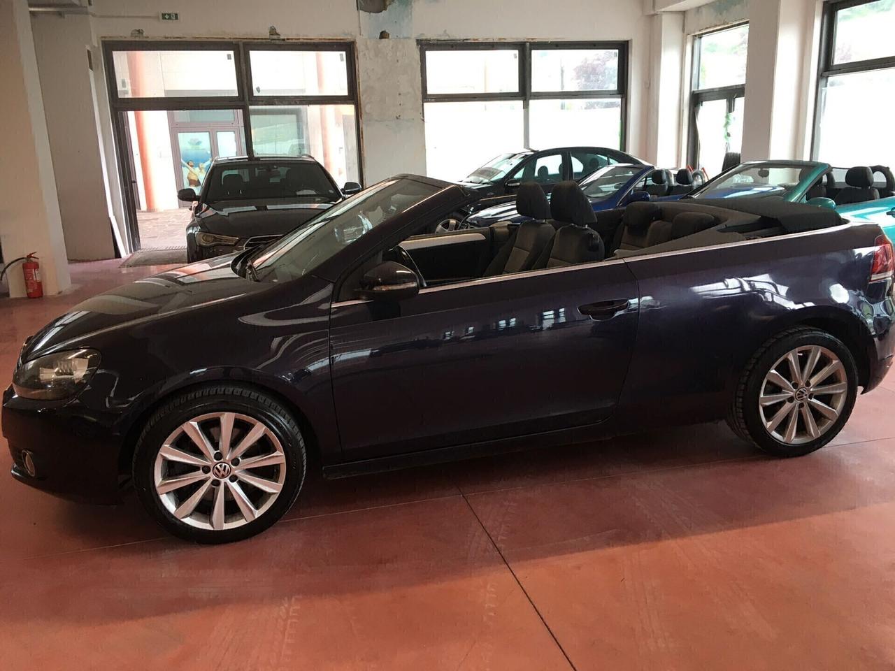 VOLKSWAGEN GOLF CABRIO serie 6 BLUEMOTION LED Diesel 2.0 CV 140 Km 168.487 garanzia 12 mesi