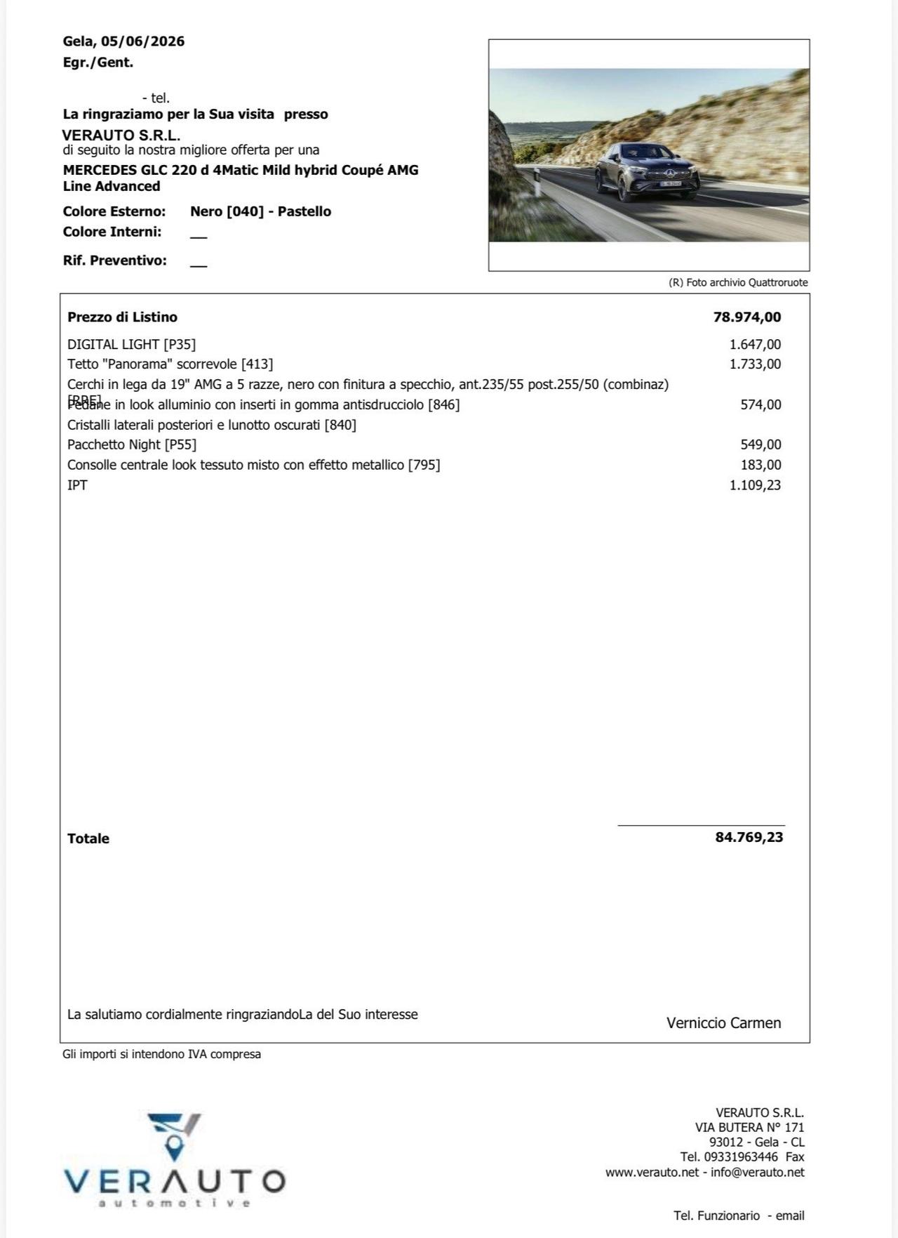 Mercedes-benz GLC 220 d 4Matic Mild Hybrid AMG Line Advanced - possibilità noleggio no scoring