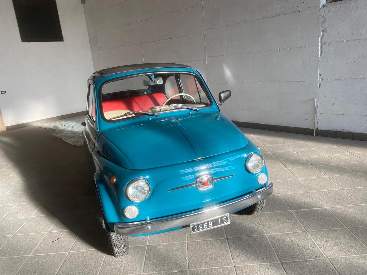 FIAT 500 F (1970) - BLU TURCHESE - CON TARGHE E LIBRETTO ORIGINALI