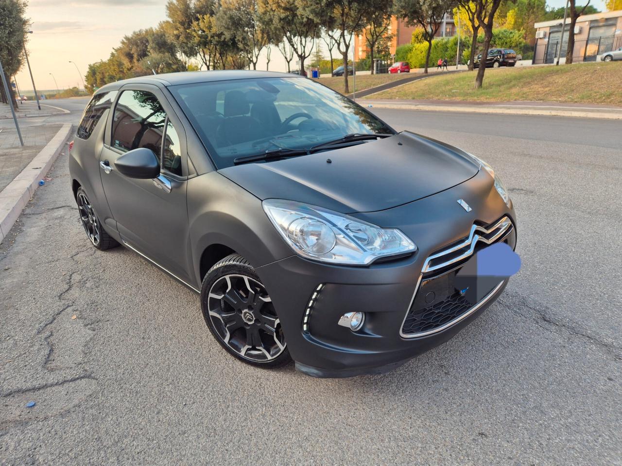 Citroën DS3 1.4 benzina 95cv just black 2012 opaco