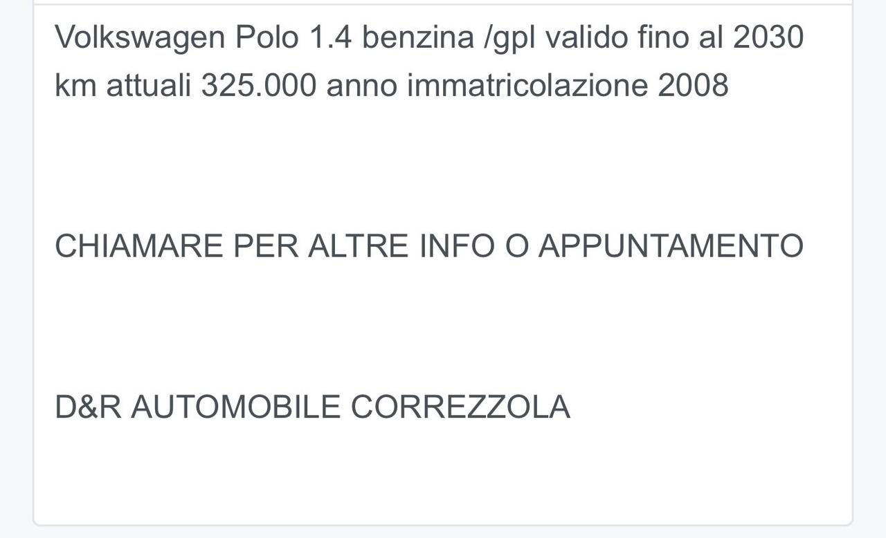 Volkswagen Polo 1.4/80CV 16V 5p. Comfort. BiFuel G