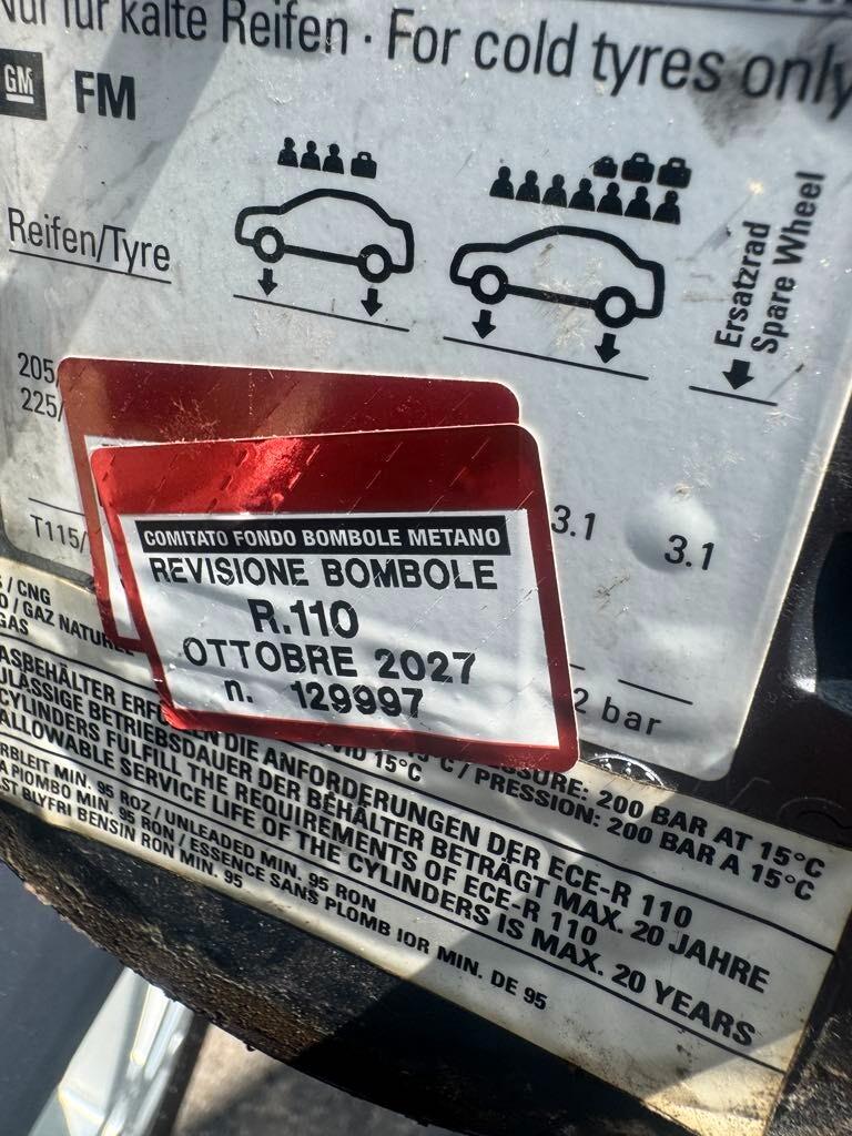 Opel Zafira 1.6 Benz/Metano 150CV CINGHIA FATTA