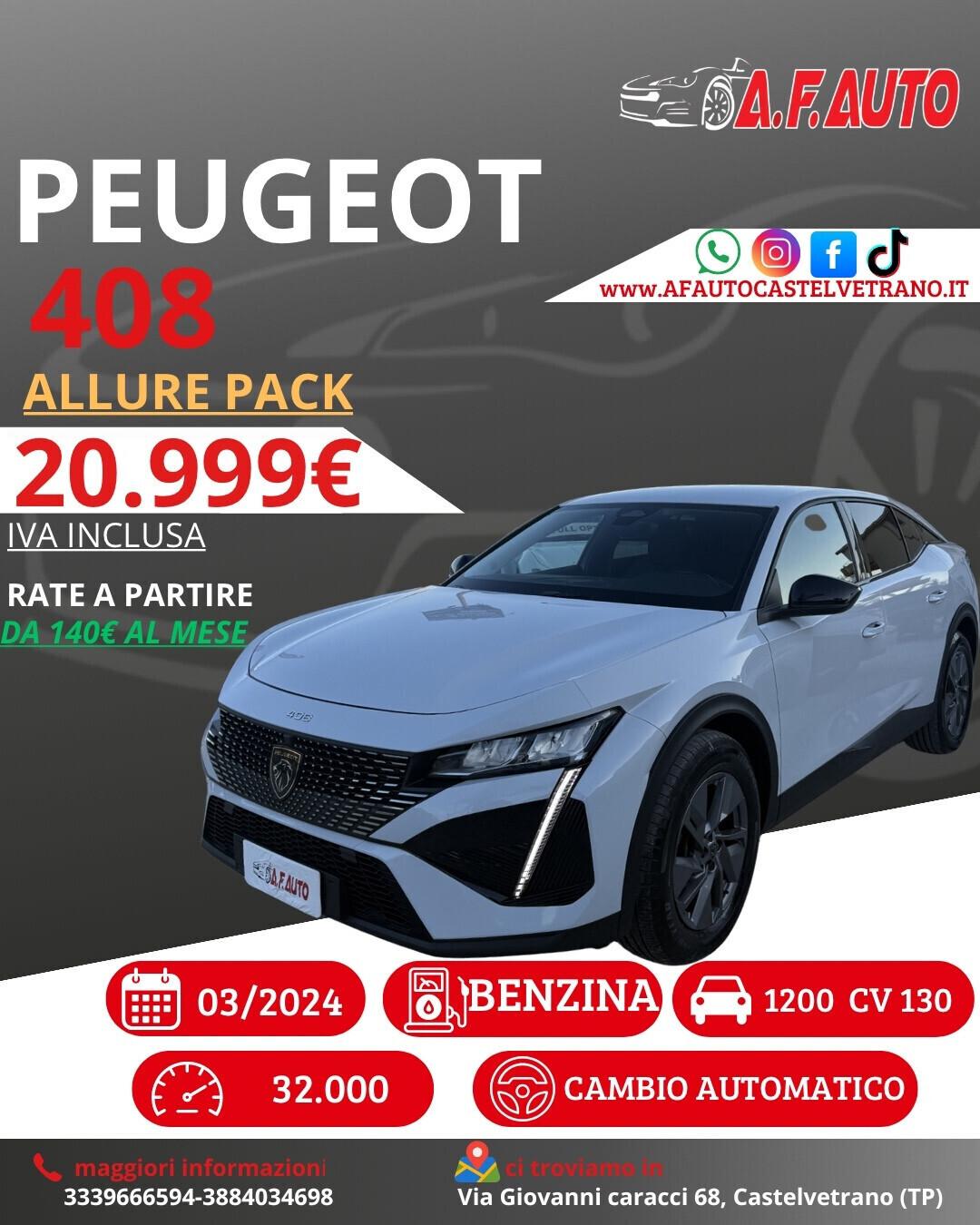Peugeot 408 PureTech 130 S&S EAT8 Allure
