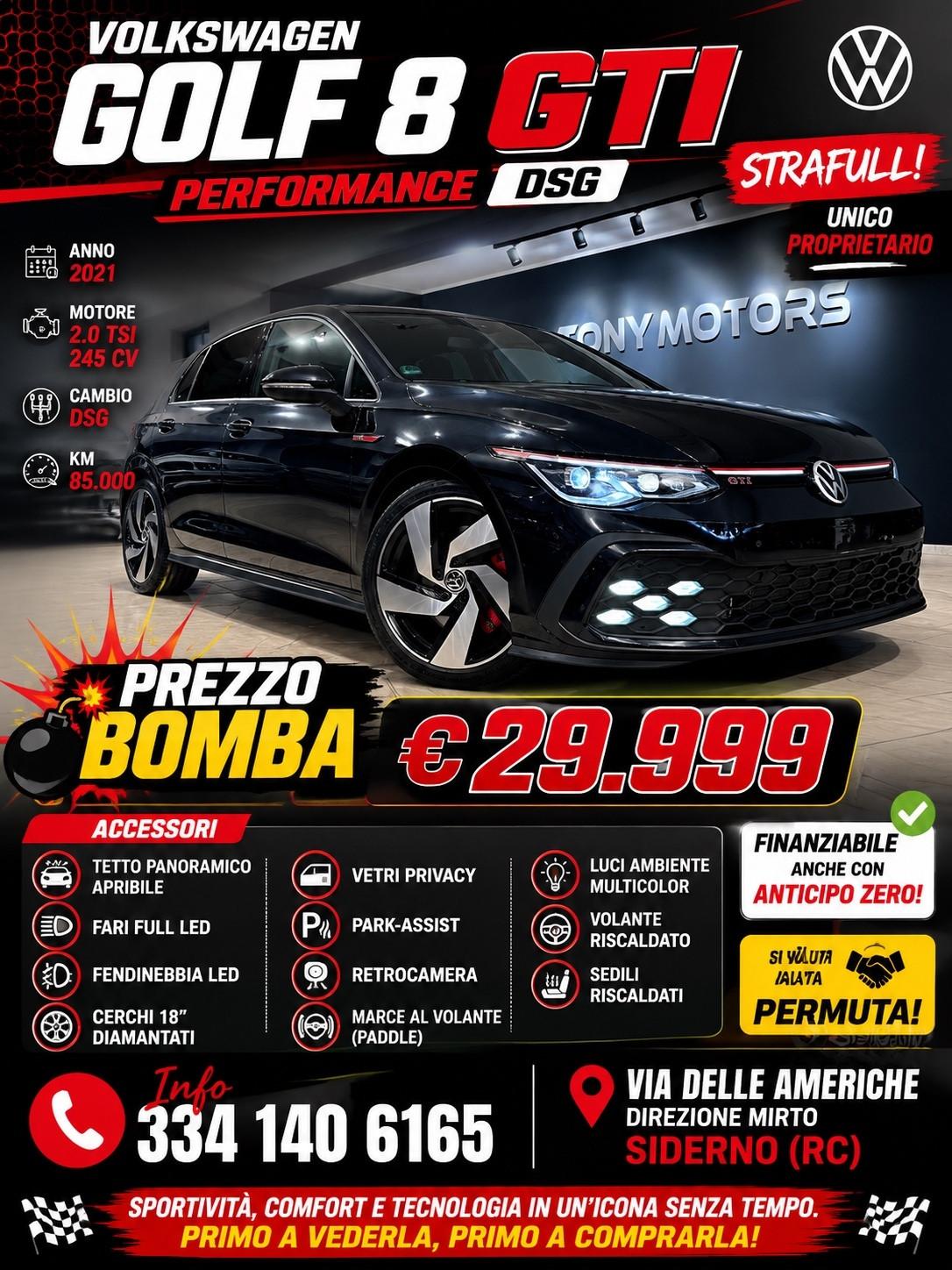 Volkswagen Golf GTI 2.0 TSI DSG TETTO APRIBILE