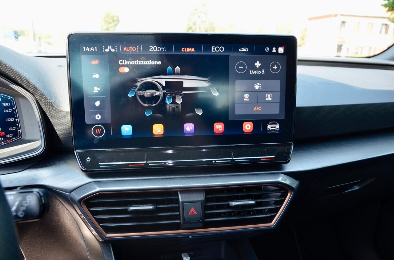 CUPRA LEON 1.4 E-HYBRID PLUG-IN VZ 245cv DSG, GAR. CUPRA 10/27, SERVICE CUPRA, UFF ITALIANA, EURO 6D, SCARICO, CERCHI MOTEC 19", DCC, PERMUTE