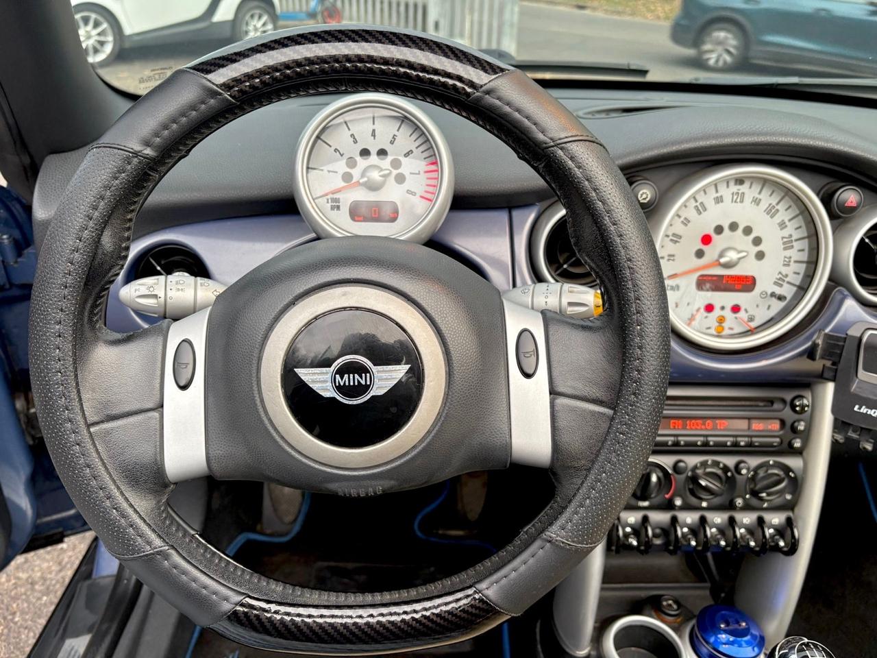 Mini 1.6 16V One Cabrio Blue Lille Bonnes Strips Pelle Permute Garanzia