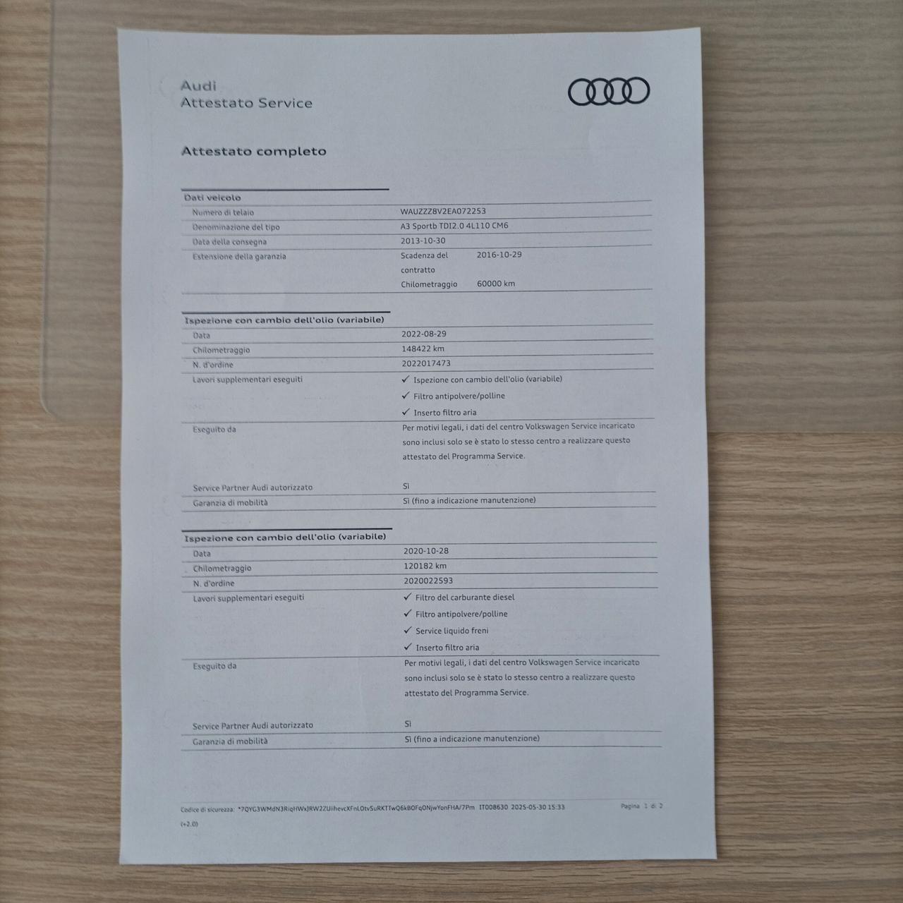 Audi A3 2.0 TDI Ambition 150 cv