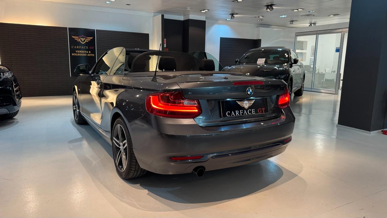 BMW 218i CABRIO SPORT 1.5 BENZINA 136CV - 2015