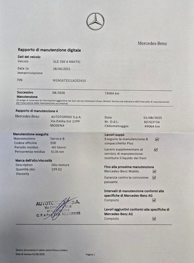 MERCEDES-BENZ GLE 350 d 4Matic Coupé Ultimate PERMUTE FULL