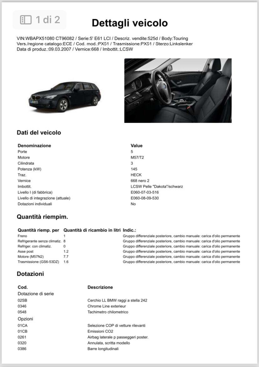 Bmw 525 525d cat Touring Futura