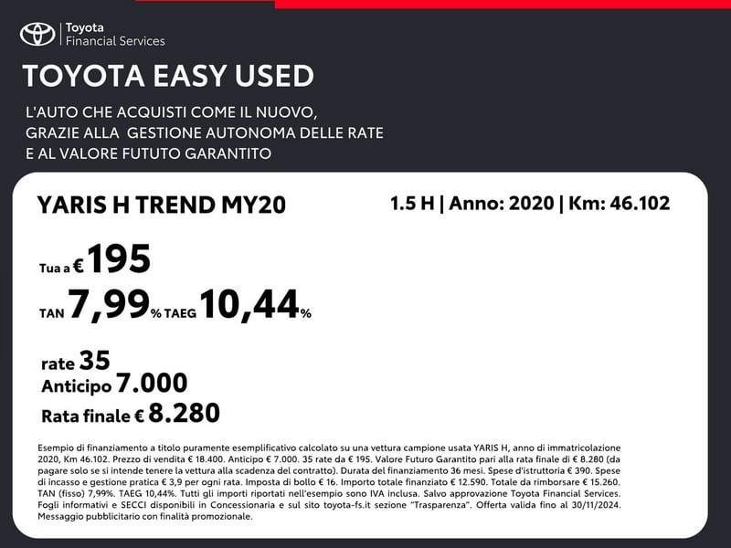 Toyota Yaris 1.5 Hybrid 5 porte Trend