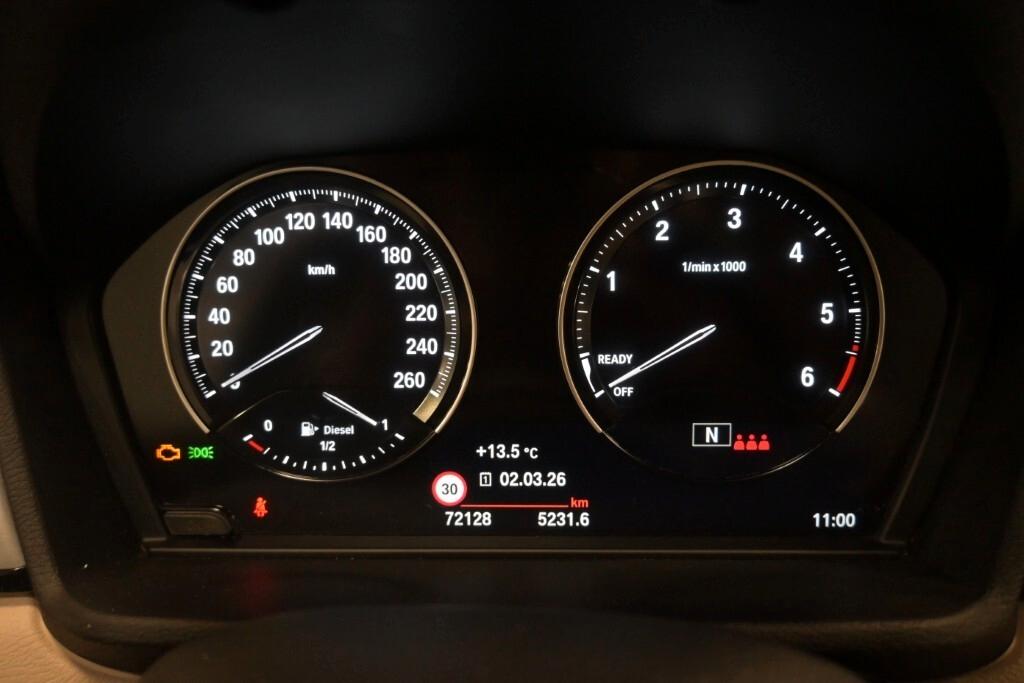 BMW X1 16D 115CV 6M. S-DRIVE BUSINESS ADVANTAGE ( FARI LED - CRUISE - NAVI - PELLE - PARK ASSISTANT - TELECAMERA POST. )