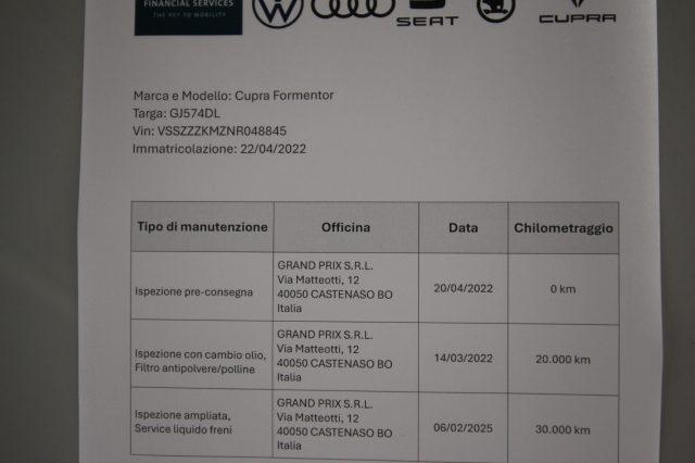 CUPRA Formentor 1.5 TSI 150CV DSG