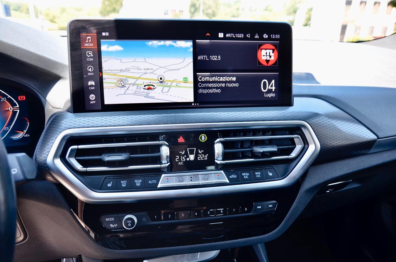 BMW X3 XDRIVE20d MHEV 48V MSPORT 190cv AUTO, UFF ITALIANA, GARANZIA BMW, SERVICE BMW, EURO 6D, FULL LED, RETRO 360°, PERMUTE