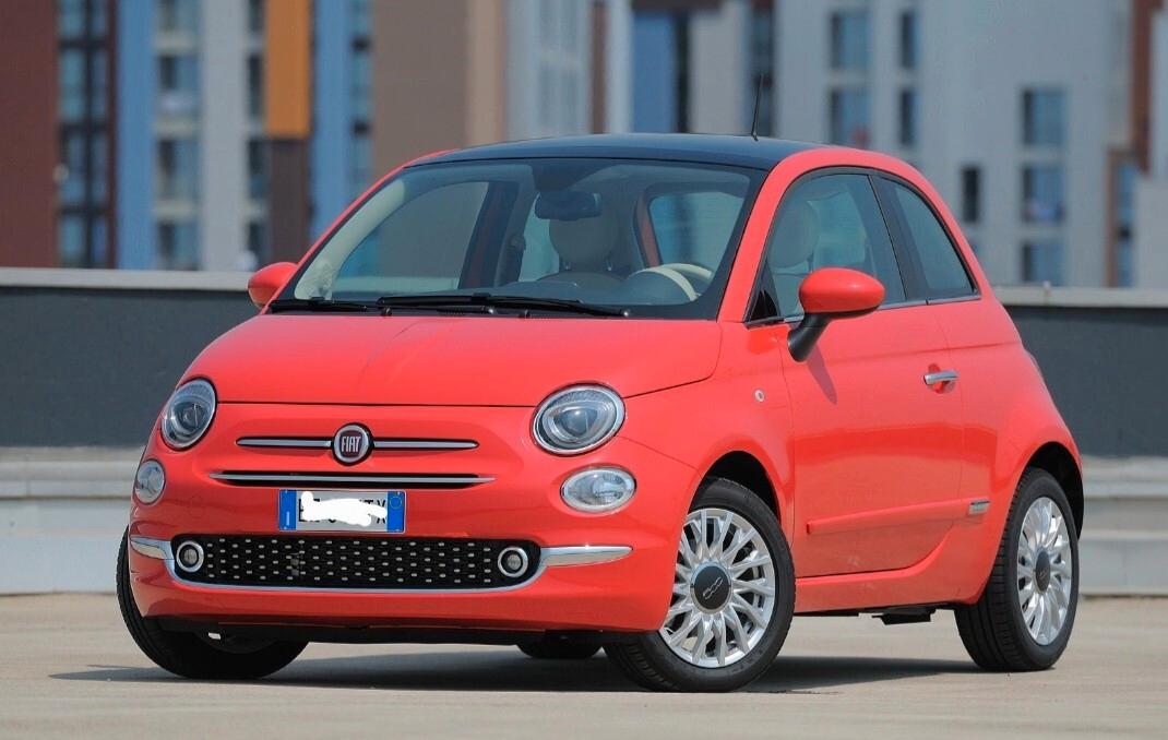 Fiat 500 color CORALLO - Tetto panoramico