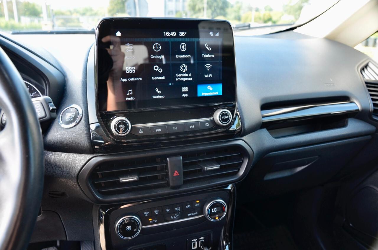 FORD ECOSPORT 1.5 TDCI TITANIUM ECOBLUE 100cv, UNICOPROPRIETARIO, EURO 6D, APPLE ANDROID, RETROCAMERA, PERMUTE