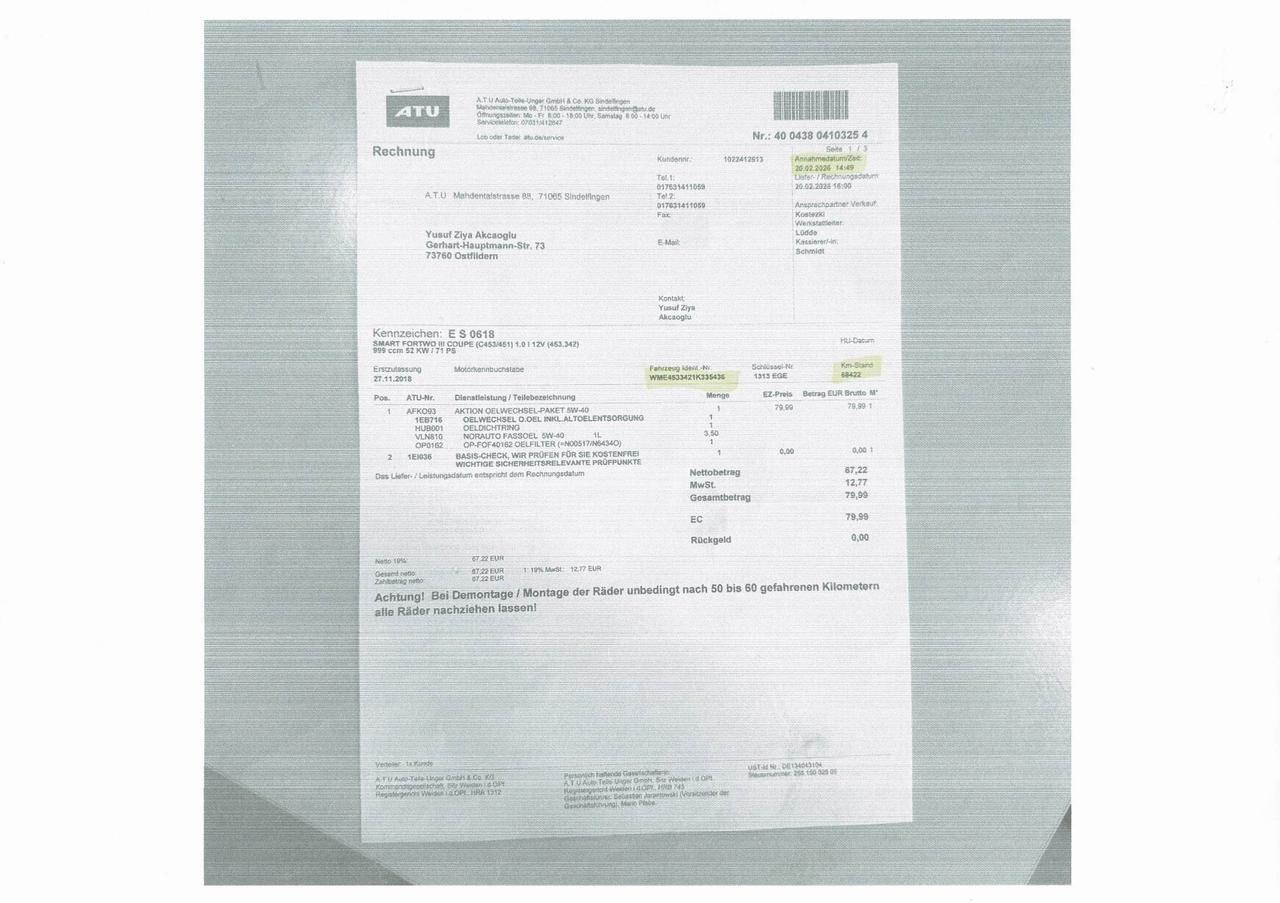 Smart ForTwo 70 1.0 twinamic 68.565 km NAVI