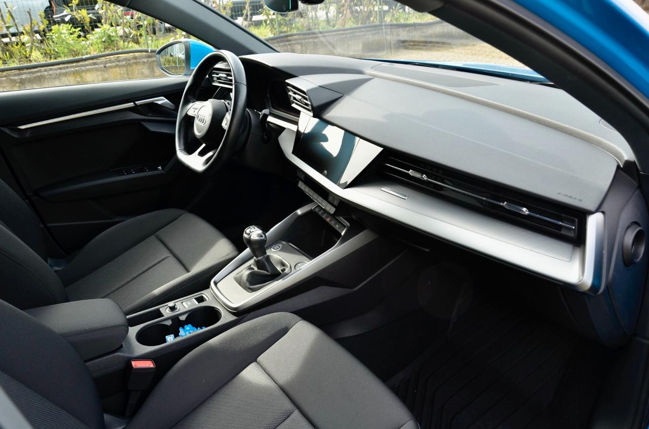 AUDI A3 SPB 30 1.0 TFSI S-LINE EDITION 110cv, UNICOPROPRIETARIO, SERVICE AUDI, UFF ITALIANA, EURO 6D, NAVI, RETROCAMERA, 18", PERMUTE