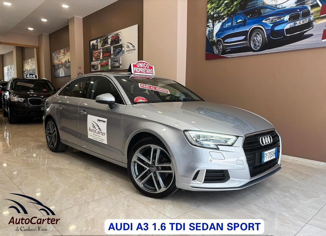 Audi A3 Sedan 1.6 TDI SOLO 62MILA KM **PERFETTA**
