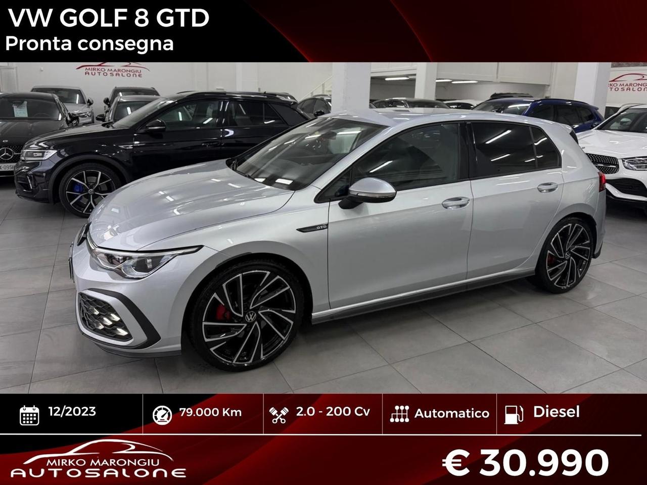 VW GOLF 8 2.0 200 Cv DSG GTD FINANZIABILE