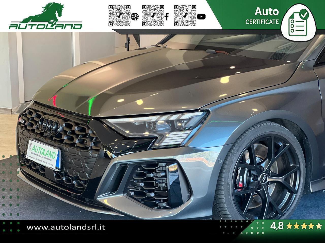 Audi RS3 Sportback 2.5 tfsi quattro s-tronic TETTO - MATRIX- B&O - MASSAGGIO - ACC