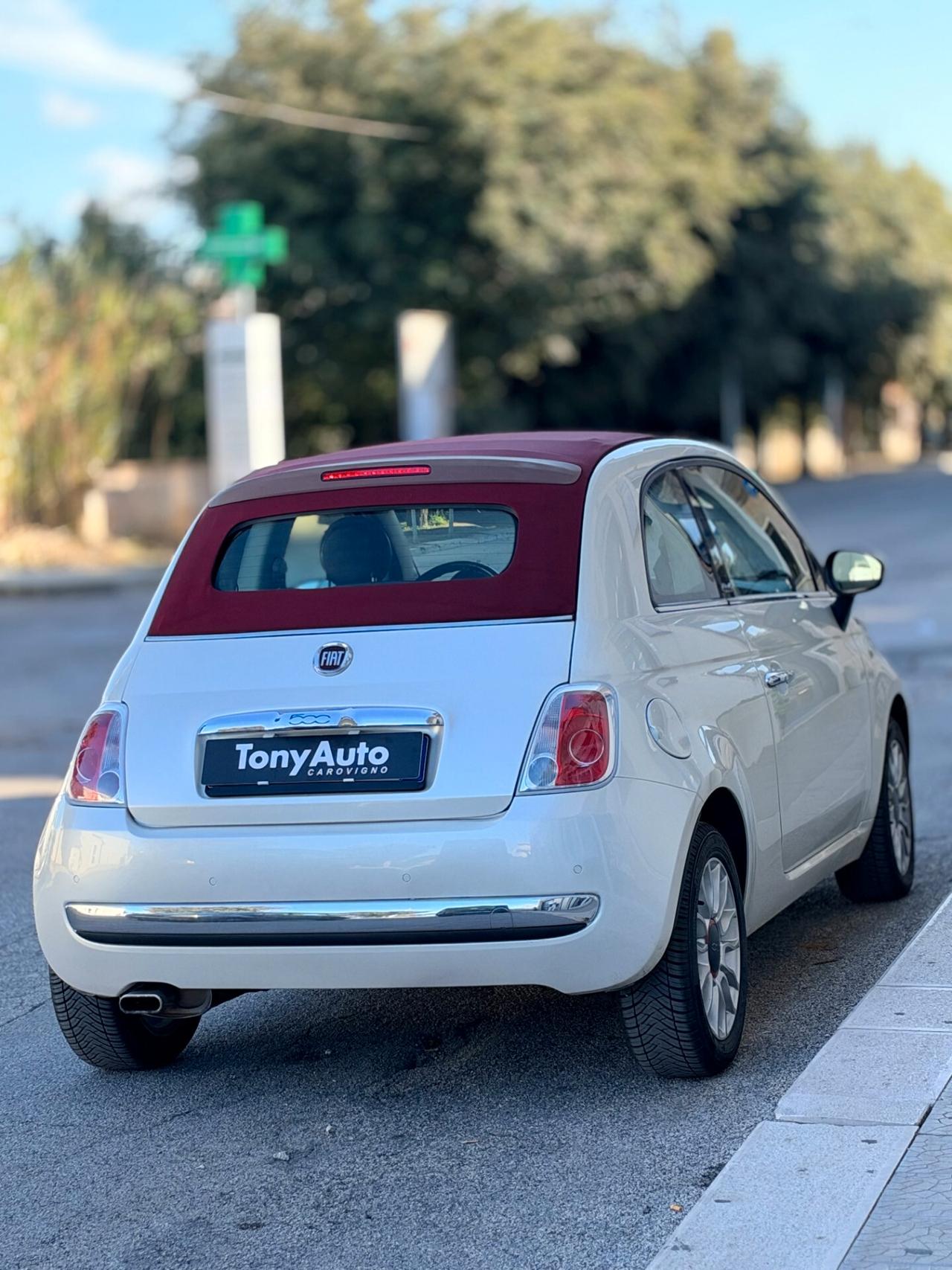 Fiat 500 1.2 CABRIO MODELLO Lounge 69cv ADATTA PER NEO PATENTATI,CON BLOCK SHAFT,USB,BLUETOOTH