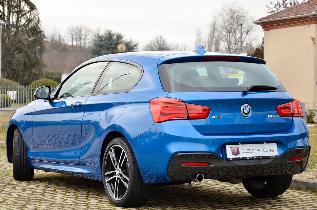 BMW 118d XDRIVE MSPORT 150cv 3p, UFF ITALIANA, SERVICE BMW, EURO 6C, FARI FULL LED, NAVI, PELLE, PERMUTE