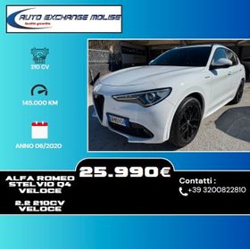 Alfa Romeo Stelvio 210 CV Q4 Veloce (gancio traino elettrico)