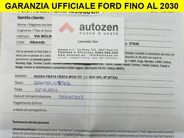 FORD Fiesta GPL 5 porte Titanium