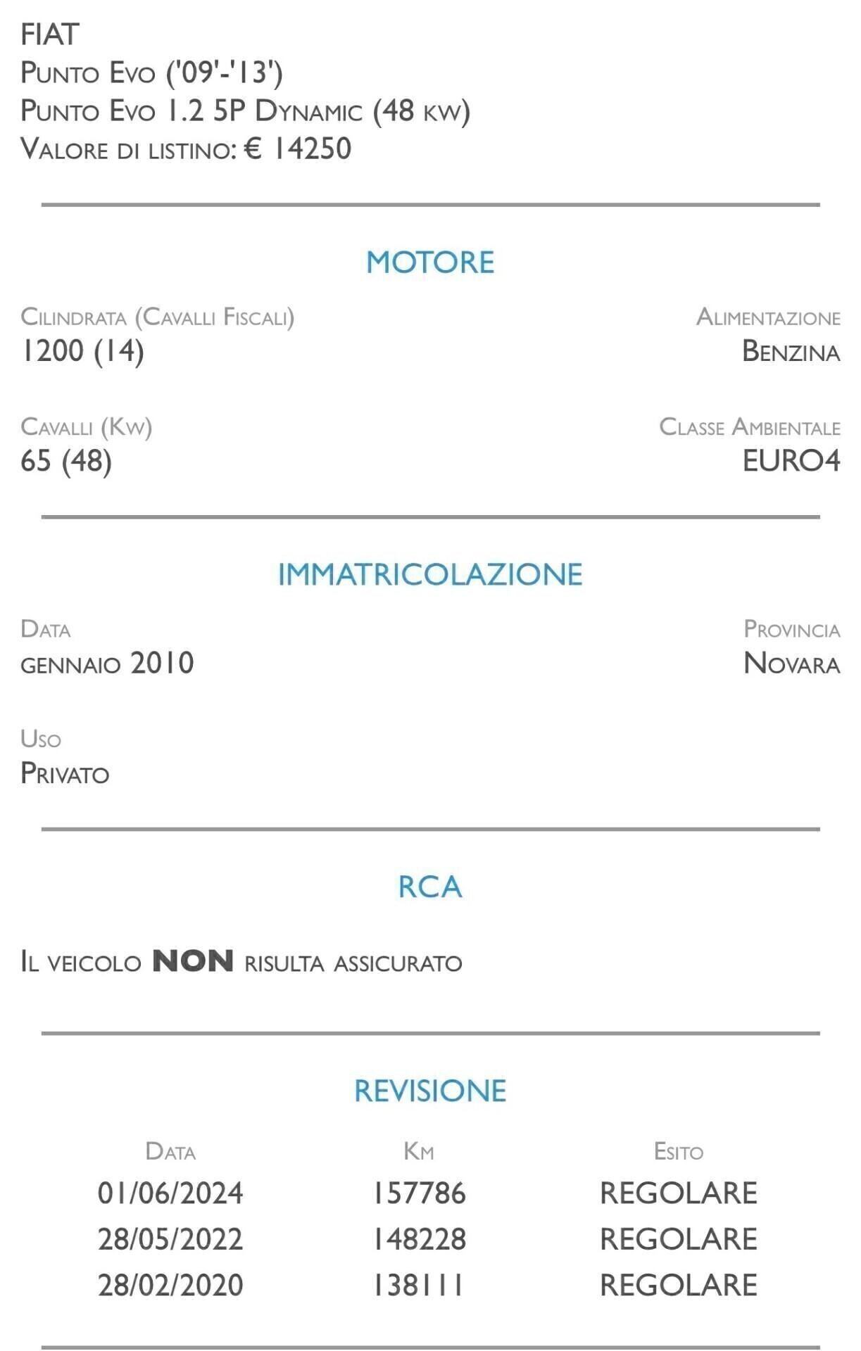 Fiat Punto Evo 1.2 5 porte Dynamic - IDEALE PER NEOPATENTATI