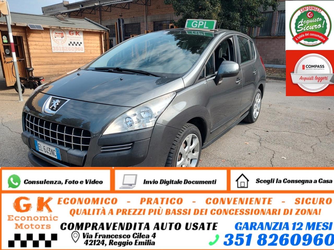 Peugeot 3008 1.6 VTI ACTIVE (TECNO) BENZINA\GPL, 12OCV, KW 88, OK NEOPATENTATI, GARANZIA L.12 MESI