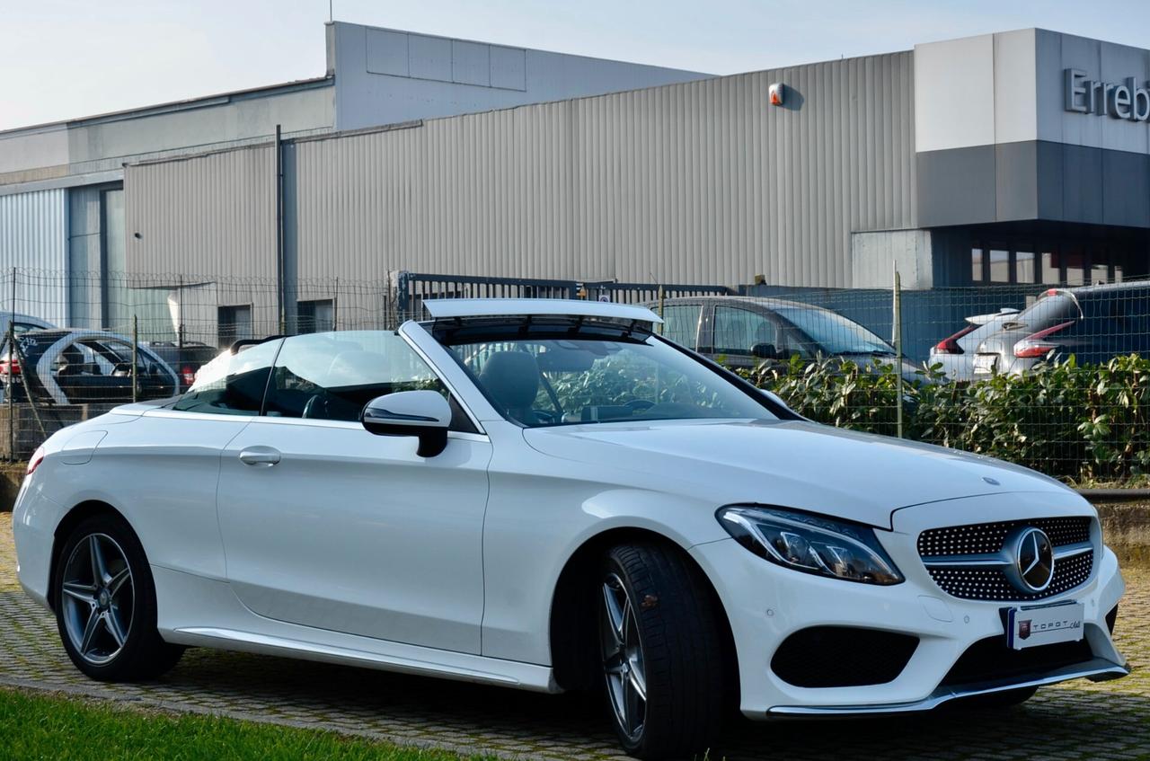 Mercedes-benz C 220 d 4Matic Auto Cabrio Premium 170cv, TUTTI SERVICE UFF MERCEDES, UFF ITALIANA, EURO 6B, BURMESTER, PERMUTE