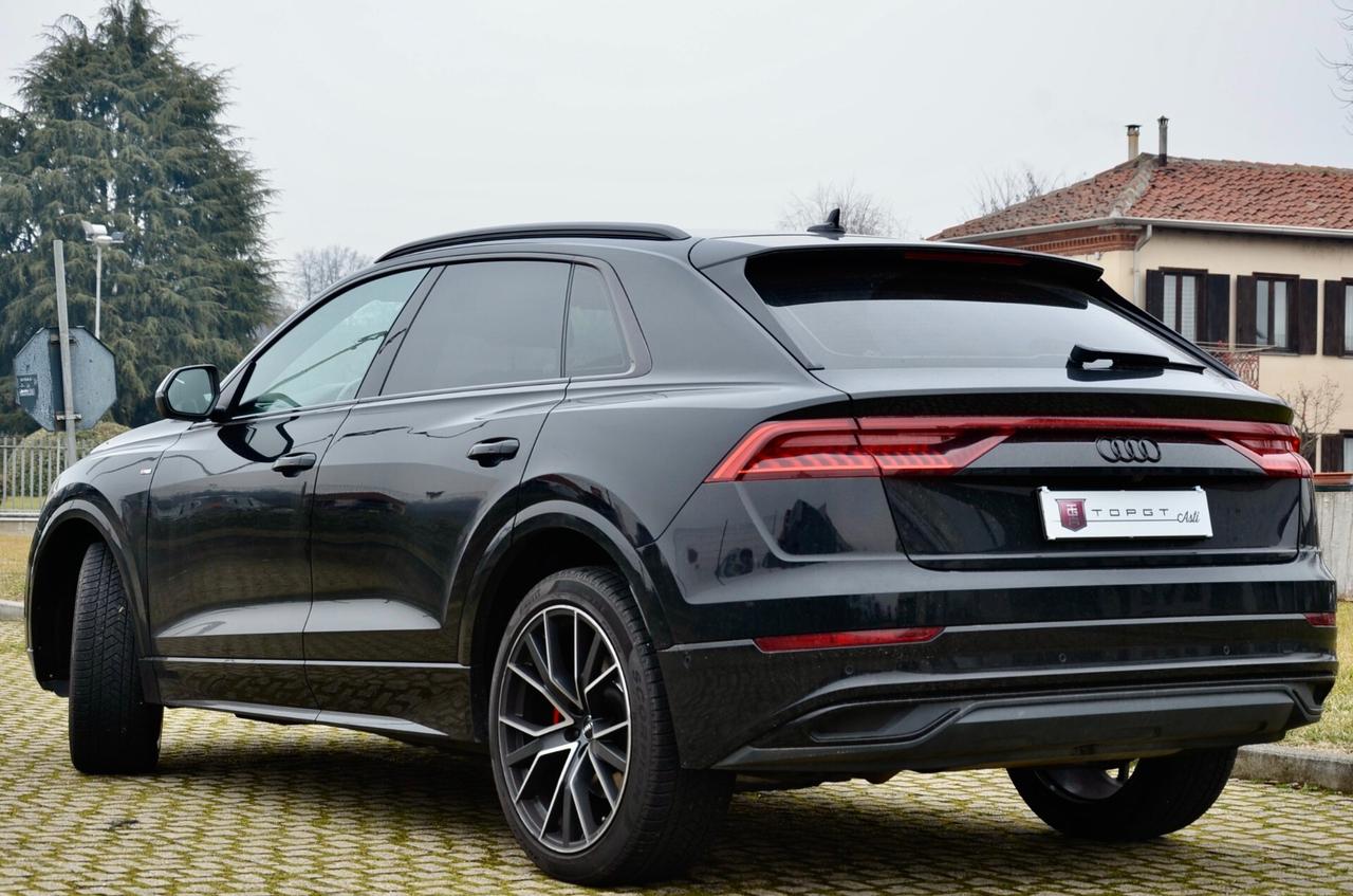 AUDI Q8 50 3.0 TDI MHEV S-LINE QUATTRO TIPTRONIC 286cv, TUTTI SERVICE UFF AUDI, UFF ITALIANA, EURO 6D, ASSE POST STERZANTE, TETTO, 22", PERMUTE