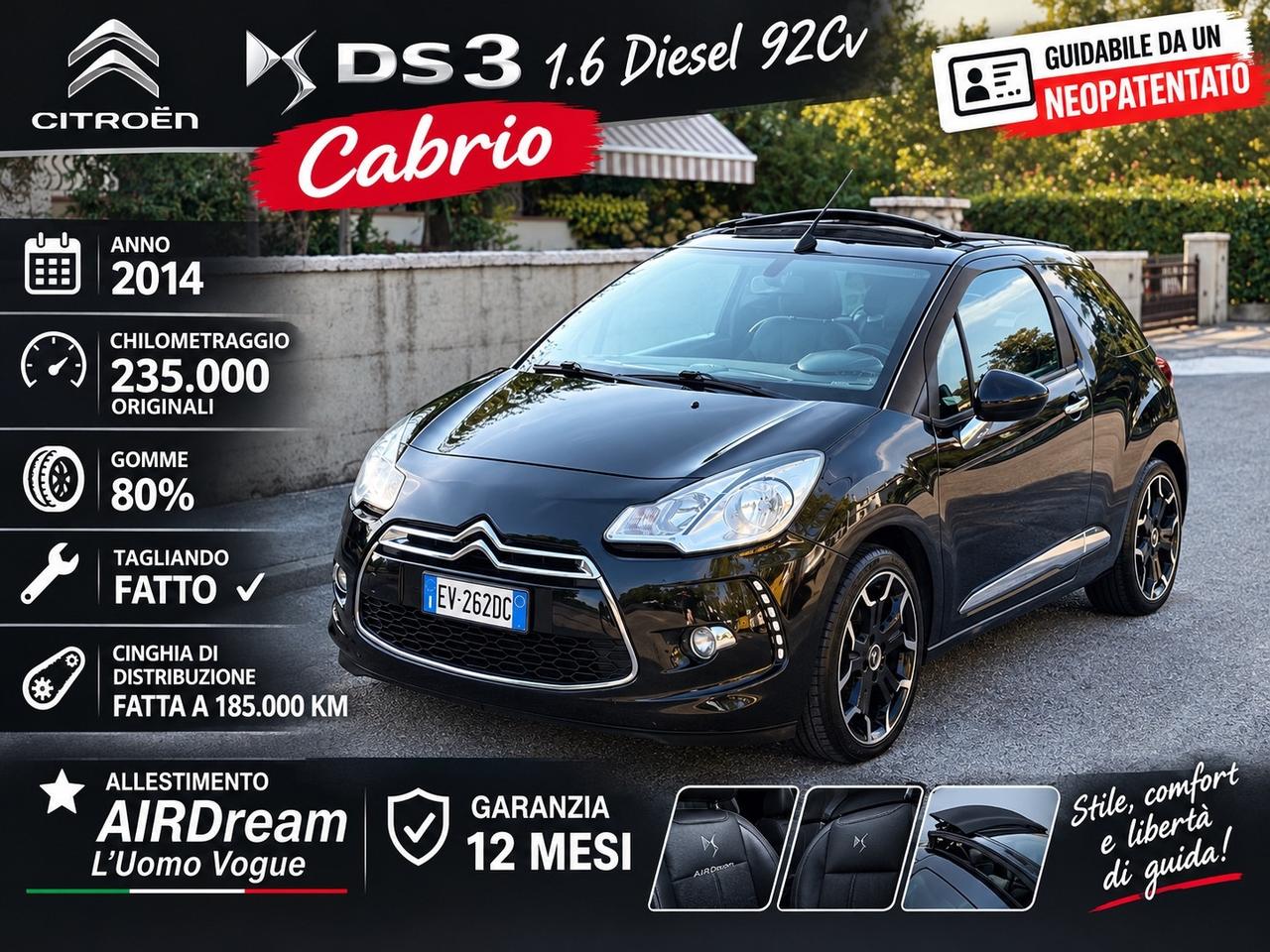 Ds DS3 3 1.6 e-HDi 90 So Chic Cabrio