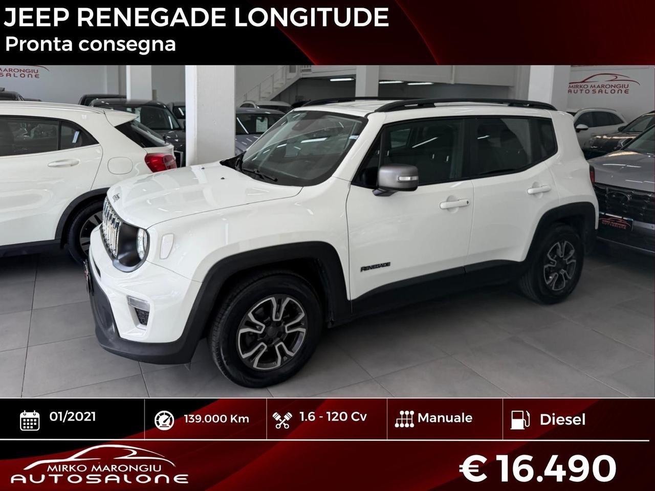 Jeep Renegade 1.6 Mjt 120 CV Longitude FINANZIABILE