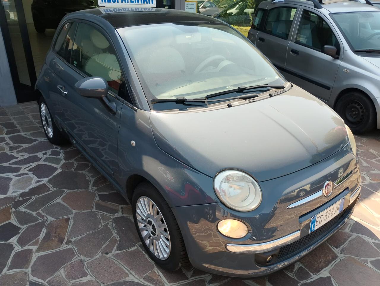 Fiat 500 1.2 Matt Black NEOPATENTATI - TETTO PANORAMICO