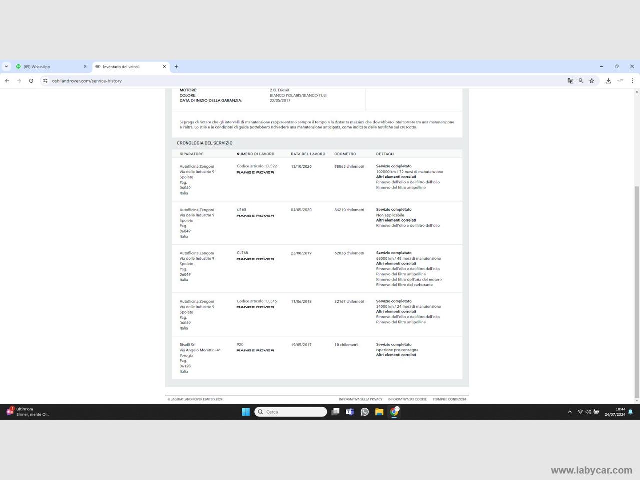 LAND ROVER RR Evoque 2.0 TD4 150 CV 5p. Bs Ed. Pure SOLI 130.000KM!