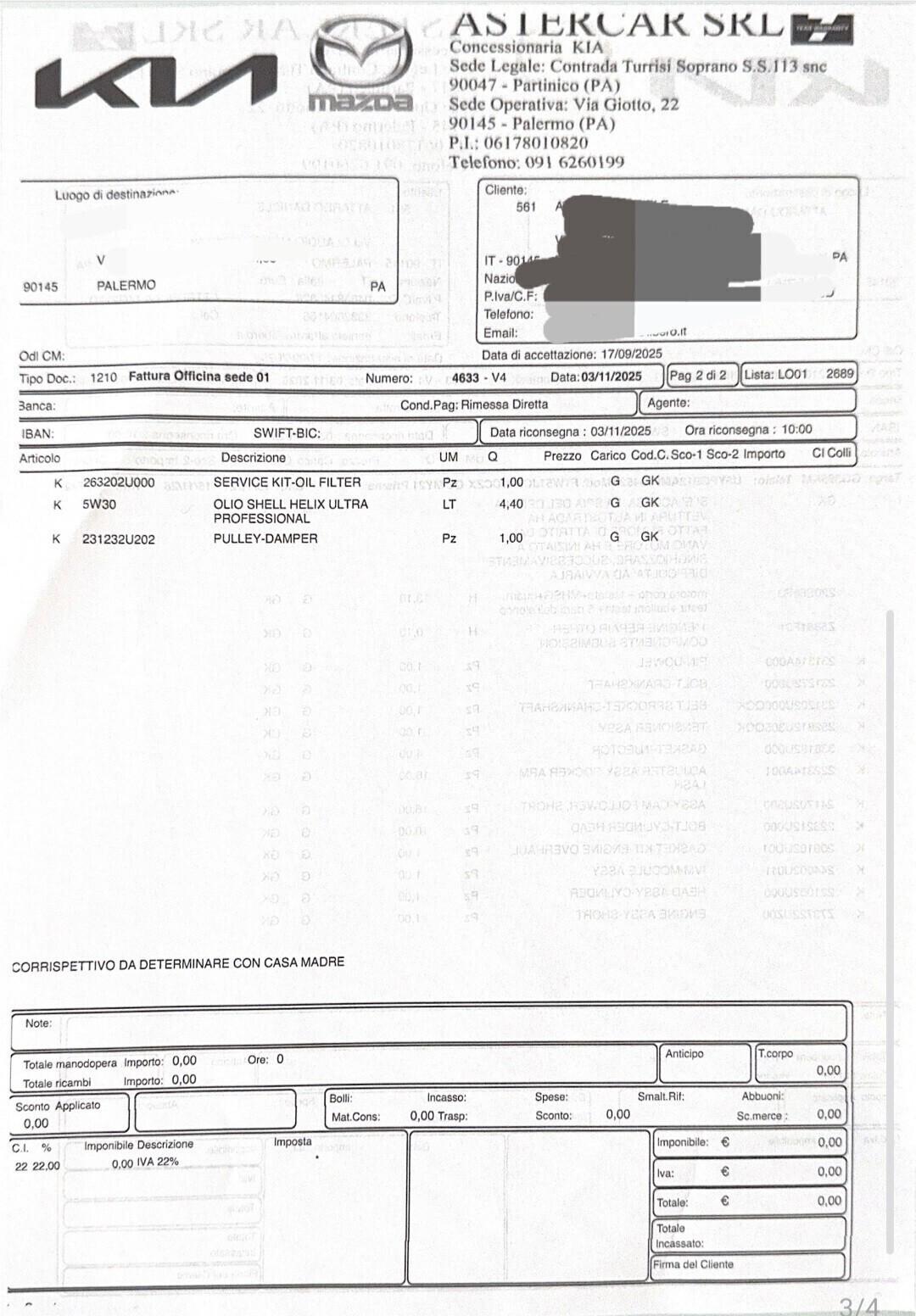 Kia Sportage 1.6Diesel 136cvDynamics(Motore Nuovo)11/2021