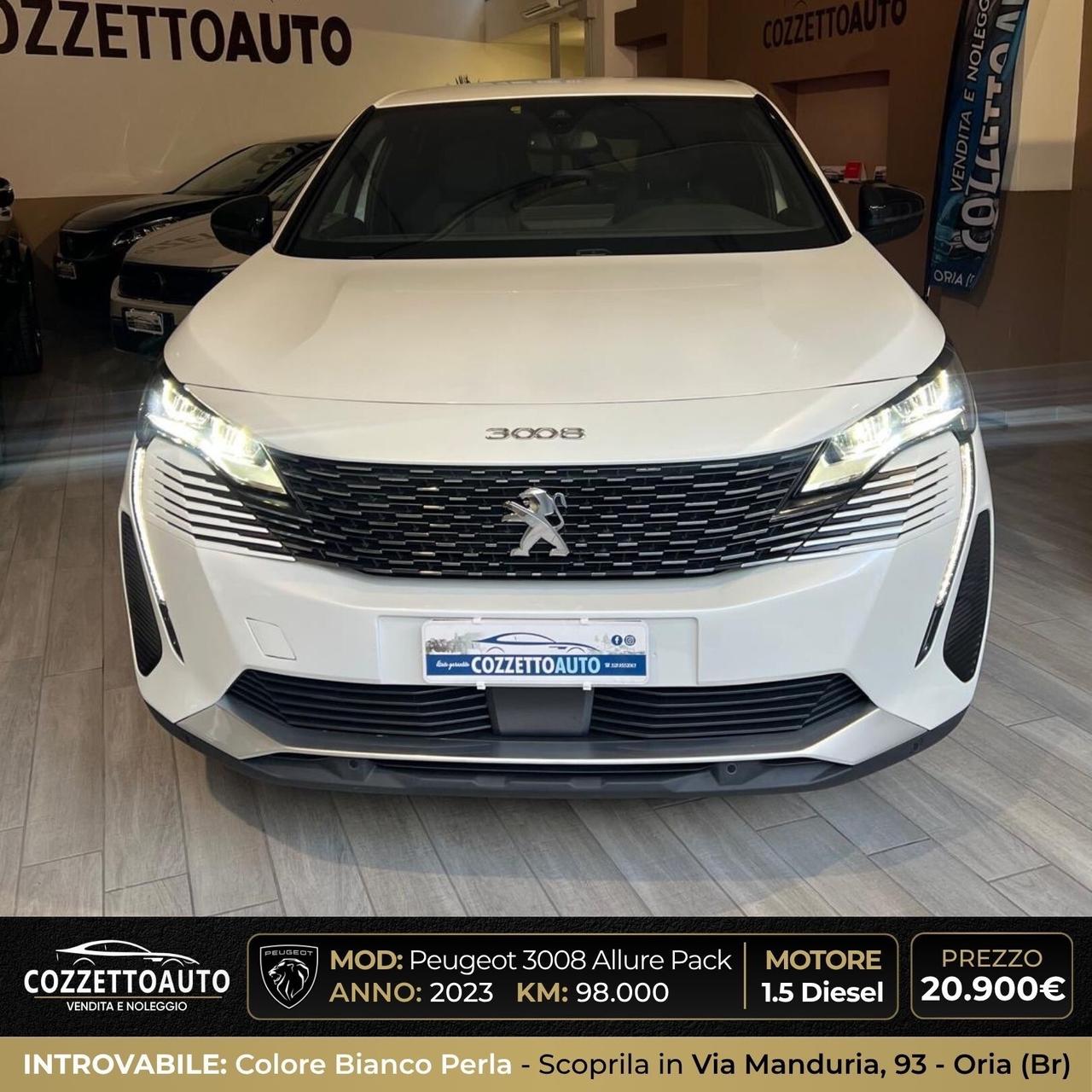 Peugeot 3008 Bianco Perla EAT8 Allure Pack